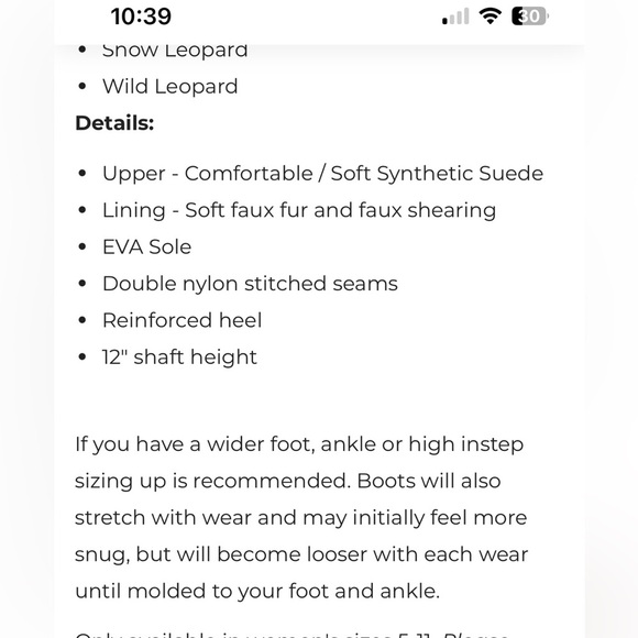 NWOT PawJ vegan tall boot in Aspen snow - Picture 6 of 9